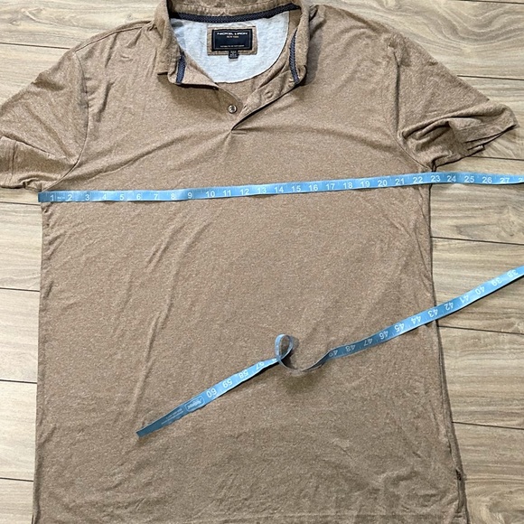 Men’s Nickel & Iron Tan Sandstone Short Sleeve 3 Button Polo Shirt Size Large - Picture 8 of 12